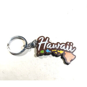 Hawaii Wooden Keychain Souvenir Collectible